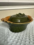 Appolia Hunter Green Holly Leaf Ceramic Casserole Dish With Lid!..*vintage*!. Fixed Price $32.75.