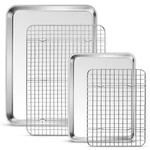 P&p Chef Stainless Steel Baking Sheet Rack Set, 16" 10.4" Cookie Pans. Fixed Price $53.00.