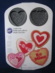 Wilton Cookie Pan Valentine's Day Heart Xoxo Be Mine Love 6 Cavity Nonstick New. Fixed Price $17.95.