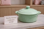 Martha Stewart Mint Green Stoneware Mini Cocotte Casserole Dish With Lid - 4. Fixed Price $19.00.