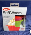 Oxo Soft Works Reusable Silicone Baking Cups W/ Easy Lift Tabs 12 Pk 4 Color New. Fixed Price $14.99.