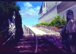 Anime Bicycle Bushes House Stairs Tomono Rui Playmat Gaming Desk 11407. Fixed Price $33.29.