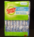 1 3M Scotch-brite Zero Scratch Scrub Sponges Dishes Pans (24 /pack). Fixed Price $22.75.