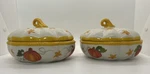 Temptations Old World Fall Harvest Pumpkin Patch 2 Bakeware Covered Dishes 16OZ. Fixed Price $64.99.