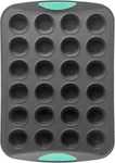 Trudeau 24 Cup Silicone Muffin Pan Hybrid Non-stick Bakeware (grey/mint). Fixed Price $29.99.