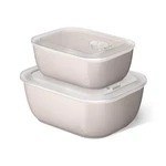 Beautiful 4-PIECE Stoneware Bake And Store Set, Porcini Taupe By Drew Barrymore. Fixed Price $20.97.