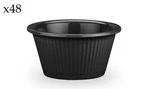 48 Carlisle S29203 Oz Black Fluted Melamine Ramekin Restaurant Dipping Sauce. Fixed Price $84.99.