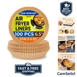 100PCS Small Air Fryer Liners Disposable, Parchment Sheets Round, 6.5 Inch Ro.... Fixed Price $19.99.