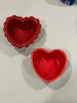 Set Of 2 Chantal 3/4 Cup Red Heart Shaped Small Ceramic Dish Ramekin 7 Oz.. Fixed Price $17.95.