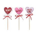 Michaels Valentines Decor - Love Xoxo Hug Felt Heart Floral Picks 3PC Set. Fixed Price $17.95.