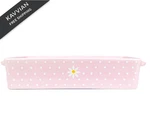 10 Strawberry Street Daisy Polka Dot 12" Rectangle, Pink. Fixed Price $31.06.
