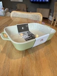 Nwt Staub France Ceramic 7.5 X 6 1.25 Qt Rectan Gratin Dish Light Green. Fixed Price $24.75.