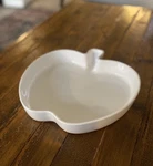 Revol Porcelain France Apple Shape Tart Pie Pan Dish Serving Plate White. Fixed Price $29.99.
