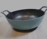 Bruntmor Enameled Cast Iron Balti Dish Robins Egg Blue Euc 11.5 X 3.75". Fixed Price $29.75.