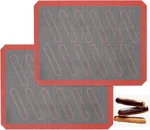Perforated Silicone Baking Mats, 2 Pcs Eclair Half Sheet, Clear. Fixed Price $17.44.