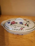 Andrea By Sadek Ovsl Lidded Dish "spring Night" Pattern #7822. Fixed Price $22.48.