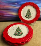 Pioneer Woman Holiday Dinner Plates (4), Christmas Tree, Retired, Htf,. Fixed Price $55.00.