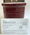 Pampered Chef Traditions Collection Burgundy Stoneware Crock 1331. Fixed Price $9.99.