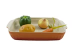 Cerutil Stoneware Portugal Obre Orange Rectangle Roasting Baking Casserole Dish. Fixed Price $24.95.
