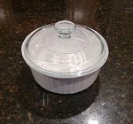 Corningware French White F-5-B (1.6 Liter) Casserole W/pyrex Lid (G-5-C). Fixed Price $15.95.