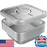 Wanbao 20PK 8"X8" Disposable Aluminum Foil Pans W/ Lids For Baking & Meal Prep. Fixed Price $32.38.