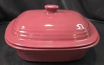Pampered Chef 3.1 Qt Covered Baker Stoneware Casserole Dish Lid Cranberry. Fixed Price $24.99.