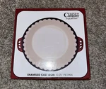 Brand New Cuisine & Company 10.25" Red Enameled Cast Iron 1.5 Qt Handles Pie. Fixed Price $17.60.