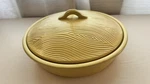 Temptations Woodland Yellow 9.5" Round Baker Quiche Baking Dish With Lid. Fixed Price $35.00.