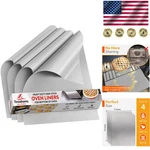 4-PACK Teflon Oven Liners 17" X 25" Non-stick And Dishwasher Safe. Fixed Price $59.99.
