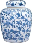 Creative Co-op Decorative Blue And White Ceramic Ginger Jar With Lid, Large. Fixed Price $42.74.