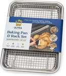 Ultra Cuisine Quarter Sheet - Rack & Pan Set (most Popular), Aluminum. Fixed Price $39.39.