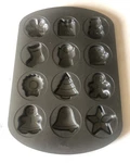 Wilton Christmas Holiday Baking Sheet Cookie Pan 12 Shapes Nonstick Candy Mold. Fixed Price $9.95.