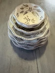 Set Of 6 Temptations By Tara Floral Lace Nesting Serving Bowls. Fixed Price $24.99.