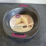 Trudeau Structure Silicone 9-INCH Round Cake Pan, Gray/pink. Fixed Price $6.60.