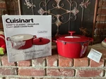 Cuisinart Chef's Classic Enameled 5-QUART Round Covered Casserole Cardinal. Fixed Price $55.00.