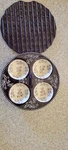 Temptations Floral Lace Poached Egg Serving Dish Purple KFI-XNG-923173 W/trivet. Fixed Price $25.00.