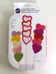 New Wilton 4 Cavity Stacked Hearts Silicone Mold 2105-0588. Fixed Price $5.99.