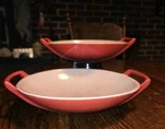 Lot Of Le Creuset Stoneware Mini Woks Dish 16-10 Cerise Red Ombre 28 Oz Rare. Fixed Price $35.25.