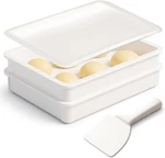Pizza Dough Proofing Box Kit - 2 Trays, Lid & Scraper Usa Made, Stackable. Fixed Price $97.99.