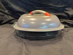 Pyrex Healthy Roaster 4 Qt. With Rack And Metal Lid Nib. Fixed Price $45.00.