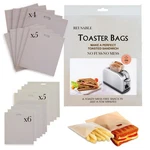 20 Pack Toaster Bags, Reusable Non-stick Oven For Grilled Cheese Sandwic.... Fixed Price $29.98.