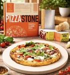 Ouii 14" Cordierite Pizza Stone Set, 5/8" Thick, Scraper & Cleaning Brush, Round. Fixed Price $29.00.