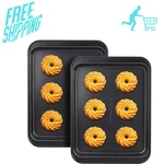 Small Cookie Sheets, Baking Pans, Nonstick Carbon Steel 2-PACK,. Fixed Price $11.99.