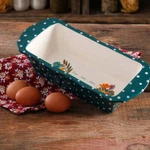 The Pioneer Woman Stoneware Green Retro Dots Harvest Loaf Pan Live Love Bake. Fixed Price $26.95.