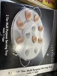 Godinger Silver Art Co. Two Tier Multi Purpose Serving Tray W/chrome Holder. Fixed Price $11.99.