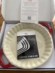 Staub Ceramic Pie Dish 9.4" / 24 Cm Cherry Red New In Box. Fixed Price $29.99.