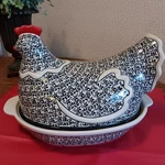 Polish Pottery Hen Covered Baker - Stoneware By Zaklady Boleslawiec Rare!. Fixed Price $210.00.