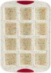 Trudeau Brownie Pan-white Confetti/fuchsia, 12 Cavity. Fixed Price $32.29.
