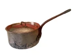 Antique Matfer Bourgeat Copper Sauce Pan Pot # 20 W/ Cover Brass Handle 8. Fixed Price $178.00.