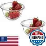 Pyrex Prepware Clear 1-1/2-QUART Glass Mixing Bowl 2-PACK Made The Usa. Fixed Price $69.89.